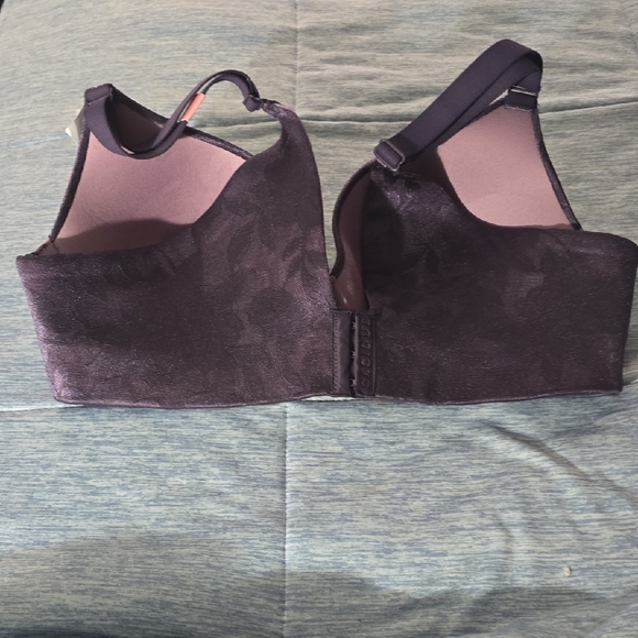 Cacique Pink and Purple Lace Underwire Bra - Picture 3 of 11